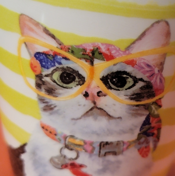 Focused Feline Grace Fine China Mug-Cat with Glasses New - Picture 1 of 7